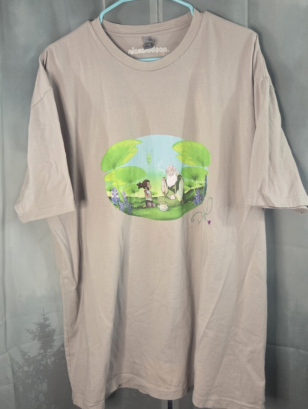 Korra The Avatar with Uncle Iroh Drinking Tea Graphic Tshirt